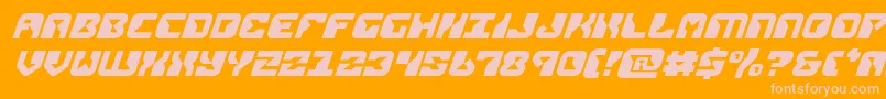 replicantital Font – Pink Fonts on Orange Background