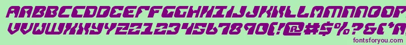 replicantital Font – Purple Fonts on Green Background