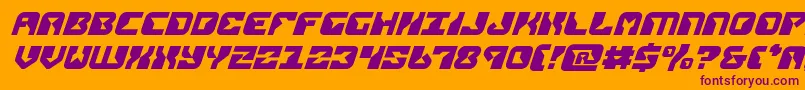 replicantital Font – Purple Fonts on Orange Background