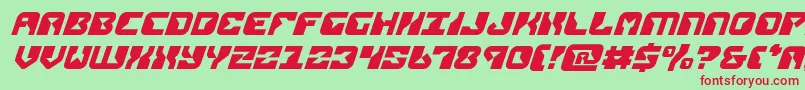 replicantital Font – Red Fonts on Green Background