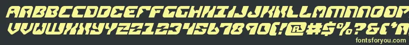 replicantital Font – Yellow Fonts on Black Background