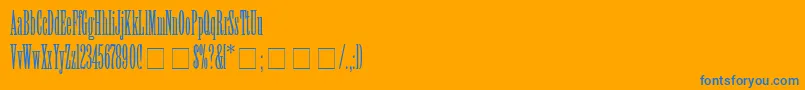 ViolaNormal Font – Blue Fonts on Orange Background