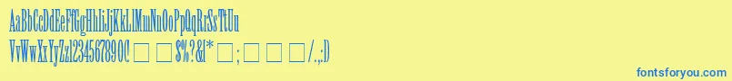 ViolaNormal Font – Blue Fonts on Yellow Background