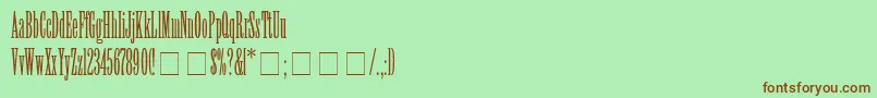 Czcionka ViolaNormal – brązowe czcionki na zielonym tle