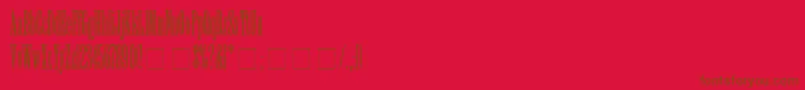 ViolaNormal Font – Brown Fonts on Red Background