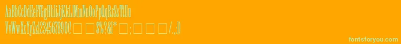 ViolaNormal Font – Green Fonts on Orange Background