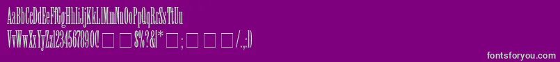 ViolaNormal-fontti – vihreät fontit violetilla taustalla