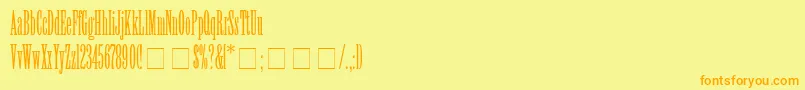 ViolaNormal Font – Orange Fonts on Yellow Background