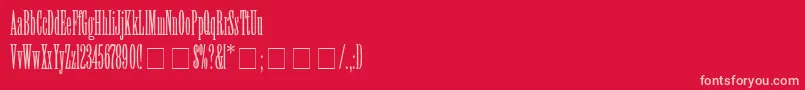 ViolaNormal Font – Pink Fonts on Red Background