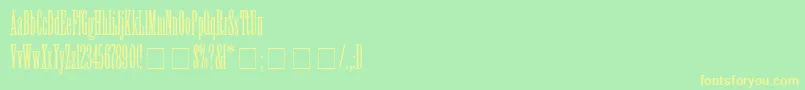 ViolaNormal Font – Yellow Fonts on Green Background