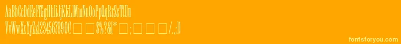 フォントViolaNormal – オレンジの背景に黄色の文字