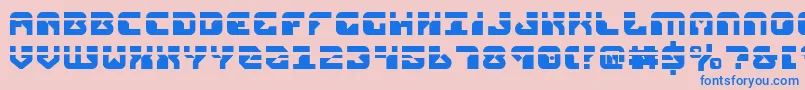 フォントreplicantlaser – ピンクの背景に青い文字