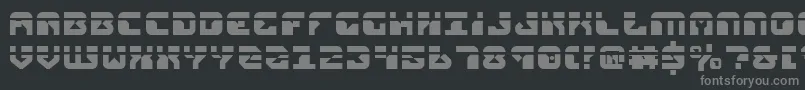 replicantlaser-Schriftart – Graue Schriften auf schwarzem Hintergrund