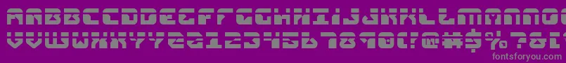 replicantlaser-Schriftart – Graue Schriften auf violettem Hintergrund