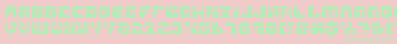replicantlaser-Schriftart – Grüne Schriften auf rosa Hintergrund