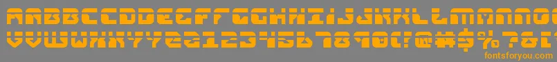 replicantlaser-fontti – oranssit fontit harmaalla taustalla