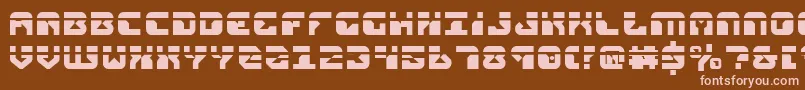 replicantlaser Font – Pink Fonts on Brown Background