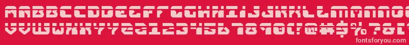 replicantlaser Font – Pink Fonts on Red Background