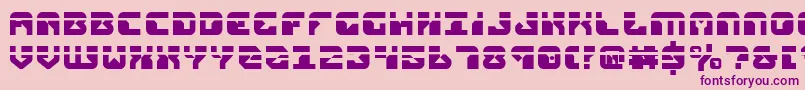 フォントreplicantlaser – ピンクの背景に紫のフォント
