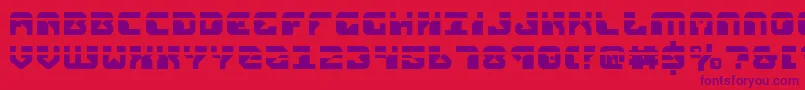 replicantlaser Font – Purple Fonts on Red Background