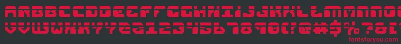 replicantlaser-Schriftart – Rote Schriften auf schwarzem Hintergrund