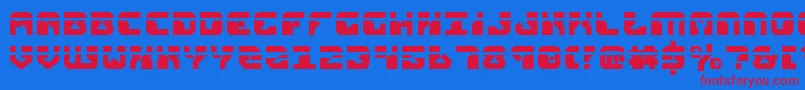 replicantlaser Font – Red Fonts on Blue Background