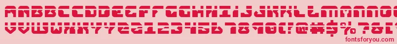 フォントreplicantlaser – ピンクの背景に赤い文字