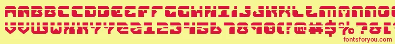 replicantlaser Font – Red Fonts on Yellow Background