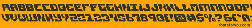replicantleft Font – Black Fonts on Orange Background