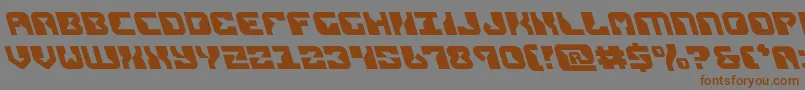 replicantleft-Schriftart – Braune Schriften auf grauem Hintergrund