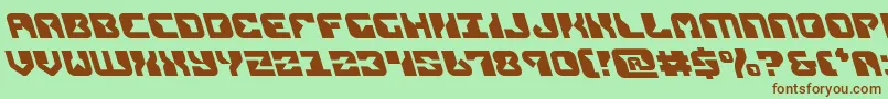 Fonte replicantleft – fontes marrons em um fundo verde