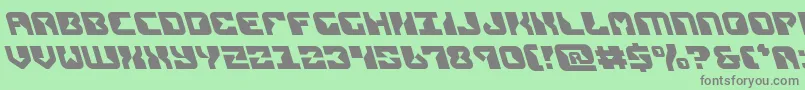 フォントreplicantleft – 緑の背景に灰色の文字