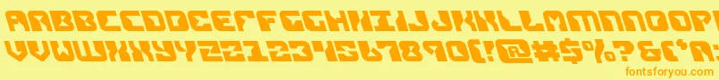 replicantleft Font – Orange Fonts on Yellow Background
