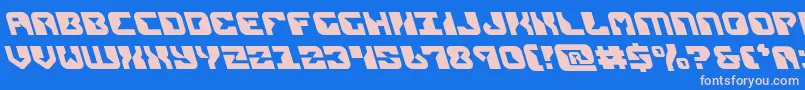 replicantleft Font – Pink Fonts on Blue Background