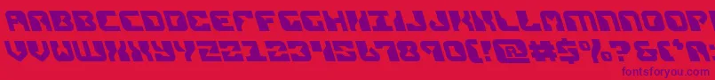 フォントreplicantleft – 赤い背景に紫のフォント