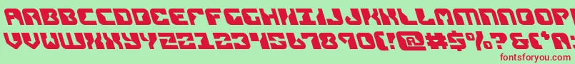 replicantleft Font – Red Fonts on Green Background