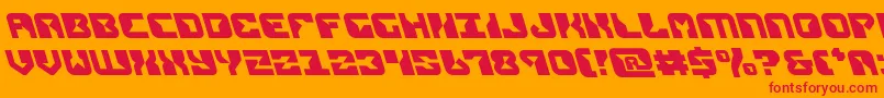 replicantleft Font – Red Fonts on Orange Background