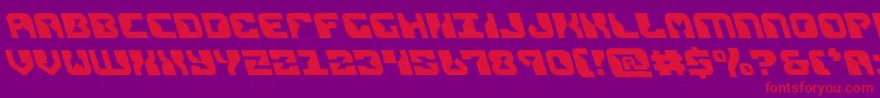 replicantleft Font – Red Fonts on Purple Background