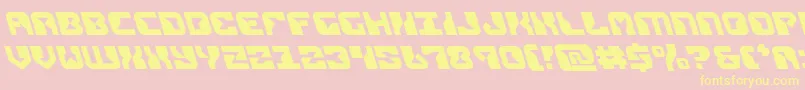 replicantleft Font – Yellow Fonts on Pink Background