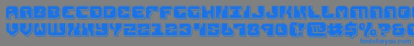 replicantpunch Font – Blue Fonts on Gray Background