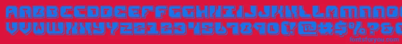 Шрифт replicantpunch – синие шрифты на красном фоне
