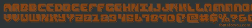 replicantpunch Font – Brown Fonts on Black Background