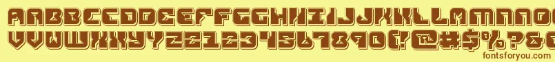 replicantpunch Font – Brown Fonts on Yellow Background