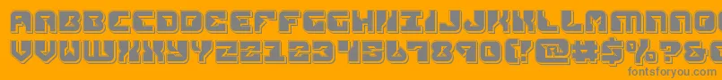 Czcionka replicantpunch – szare czcionki na pomarańczowym tle