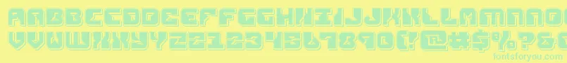 Шрифт replicantpunch – зелёные шрифты на жёлтом фоне