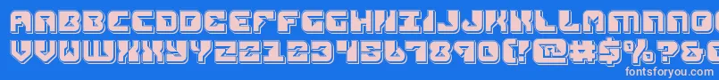 replicantpunch Font – Pink Fonts on Blue Background