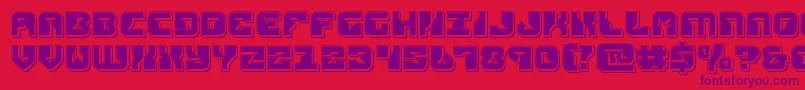 Fonte replicantpunch – fontes roxas em um fundo vermelho