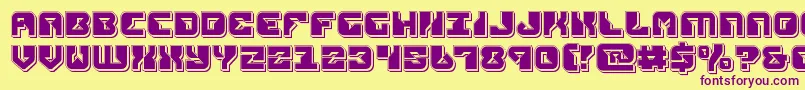 replicantpunch Font – Purple Fonts on Yellow Background