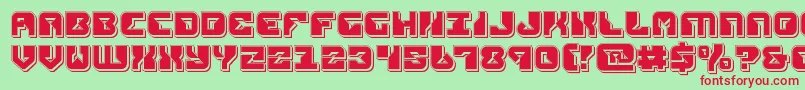 replicantpunch Font – Red Fonts on Green Background