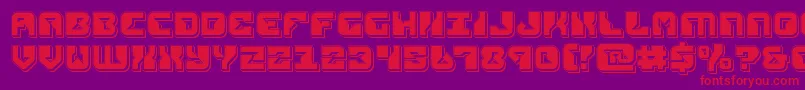 replicantpunch Font – Red Fonts on Purple Background